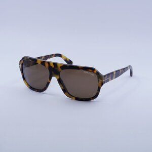 Tom Ford Omar FT0465 56J Sunglasses Havana Aviator Frame, Roviex Lenses